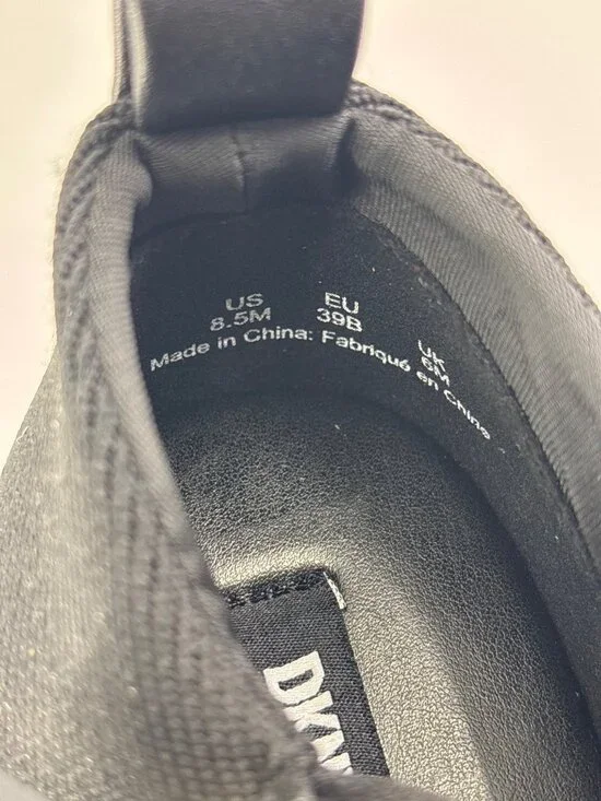 DKNY Palma Slip On Wedge Fabric Sneakers Black Gold Accents Size 8.5 NWOB - Picture 8 of 8